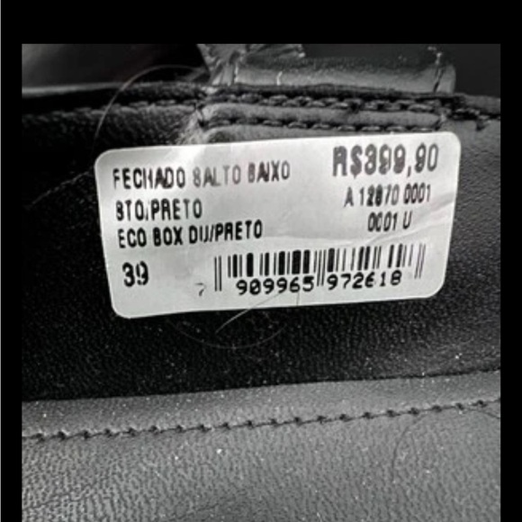 Arezzo Black Leather Mary Jane Women's Chunky Lug Sole Shoes Size 39 Worn Once!! - Picture 5 of 8